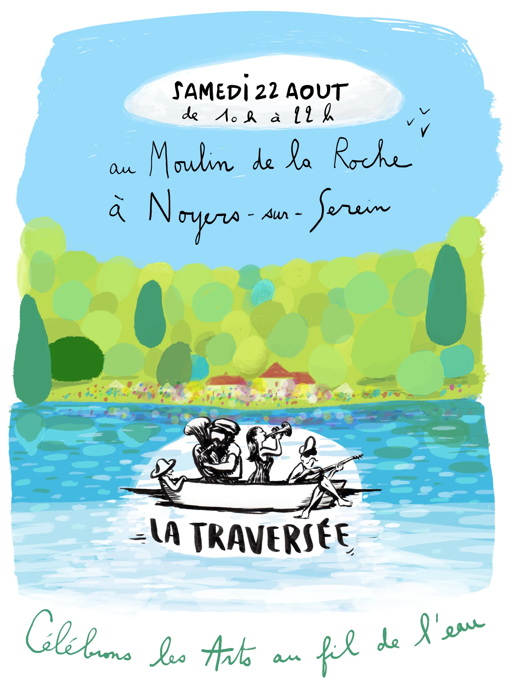 La Traversée — samedi 22 août, de 10h à 22h, au Moulin de la Roche à Noyers-sur-Serein